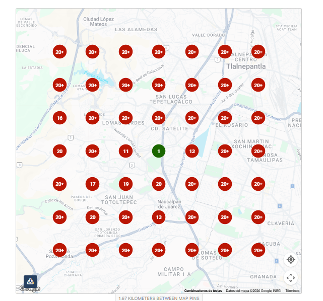 Antes: grid de posiciones — predominio de 20+