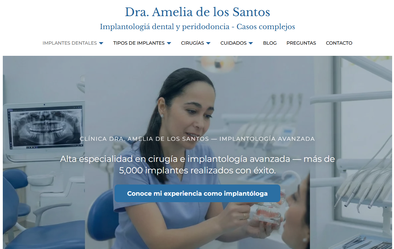 Clínica Dra. Amelia de los Santos — implantología dental México