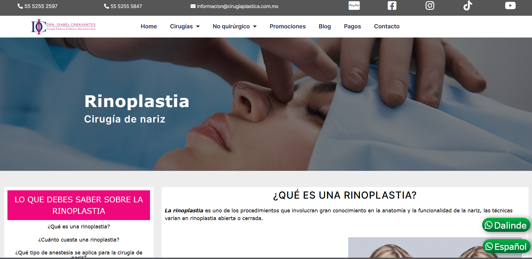 Dra. Isabel Caravantes — cirugía plástica Ciudad de México