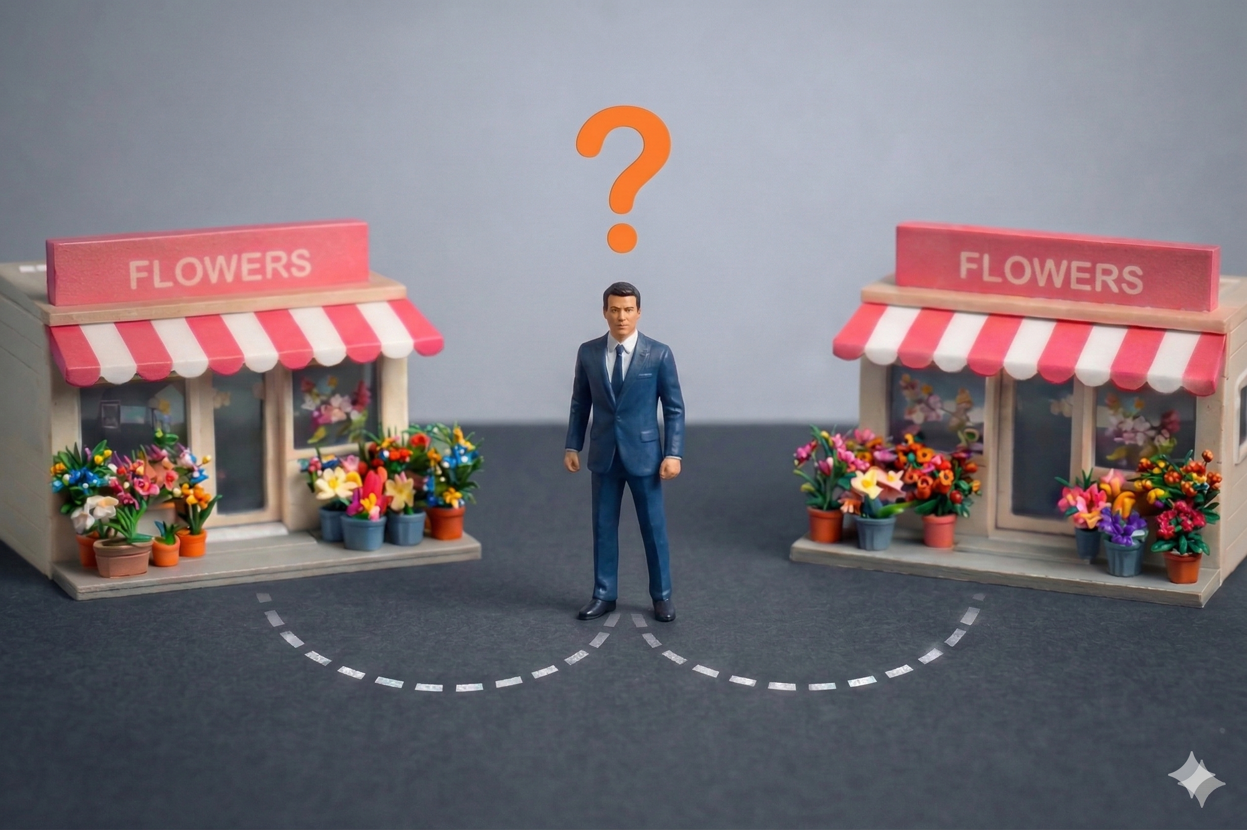 Cliente indeciso entre dos negocios locales en Google Maps