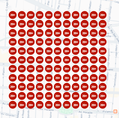 Grid Local Falcon rojo: negocio invisible en Google Maps